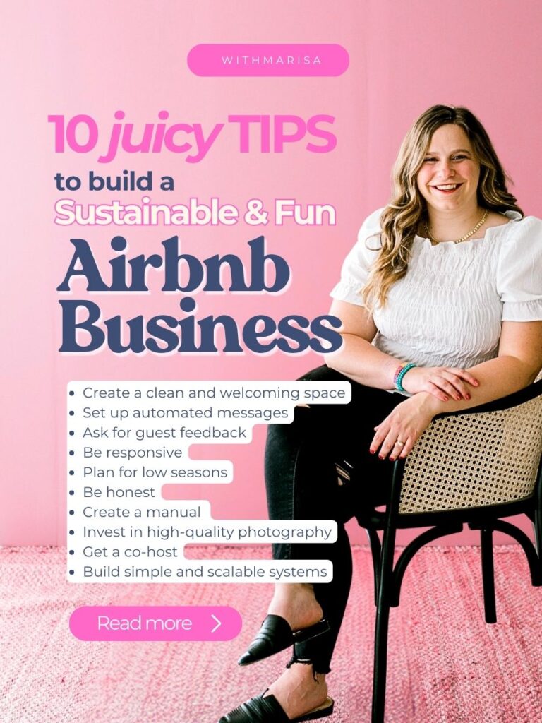 Preview of the 10 juicy Airbnb hosting tips.